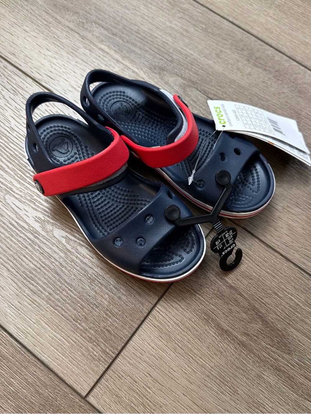 CROCS Kids Navy with Red Strap Classic Sport Sandal